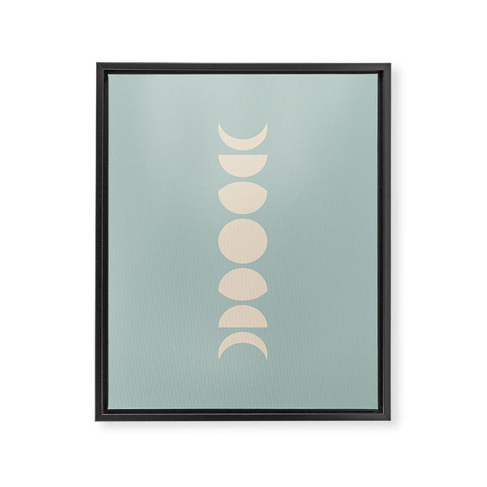 Minimal Moon Phases IX Framed Canvas Print Gallery Image 1