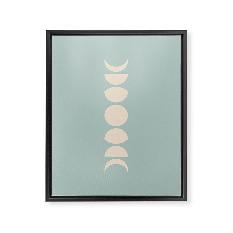 Minimal Moon Phases IX Framed Canvas Print Gallery Image 6