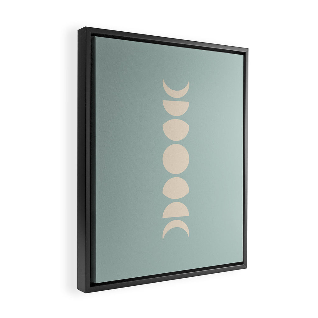 Minimal Moon Phases IX Framed Canvas Print Gallery Image 2