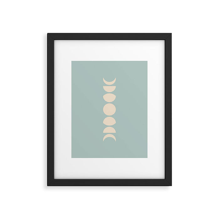 Minimal Moon Phases IX Framed Art Print Gallery Image 1