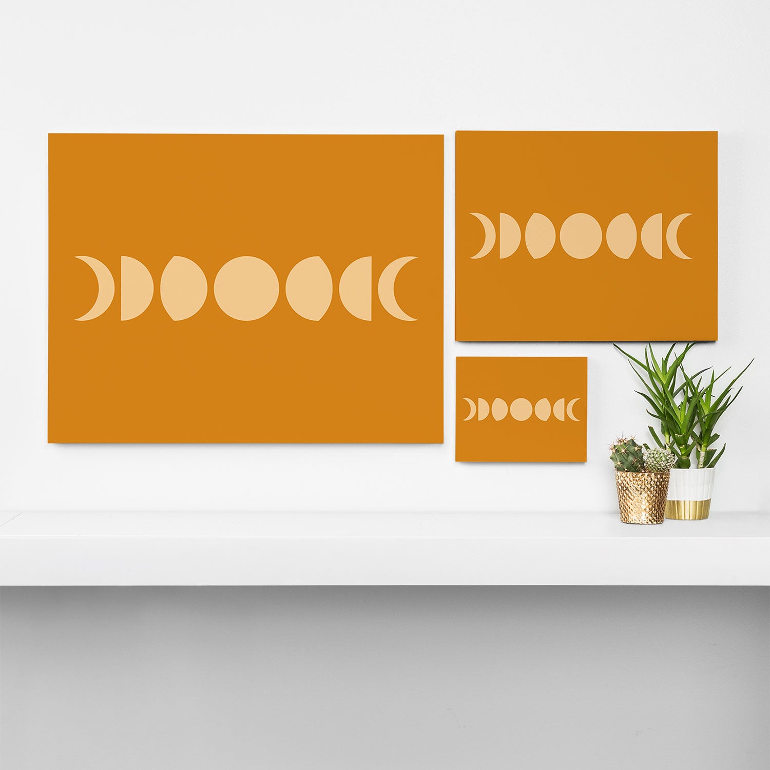 Minimal Moon Phases I Canvas Print Gallery Image 3