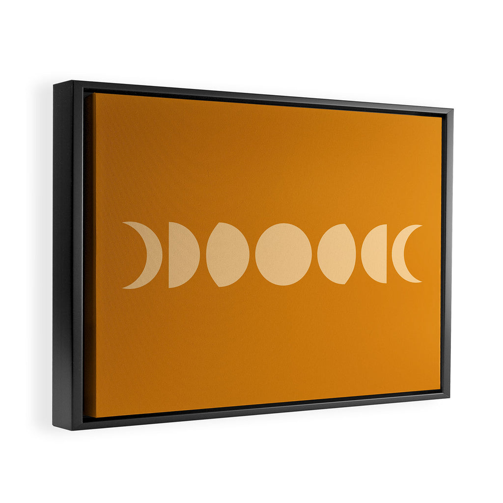 Minimal Moon Phases I Framed Canvas Print Gallery Image 2