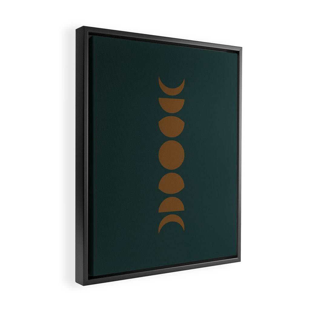 Minimal Moon Phases V Framed Canvas Print Gallery Image 2