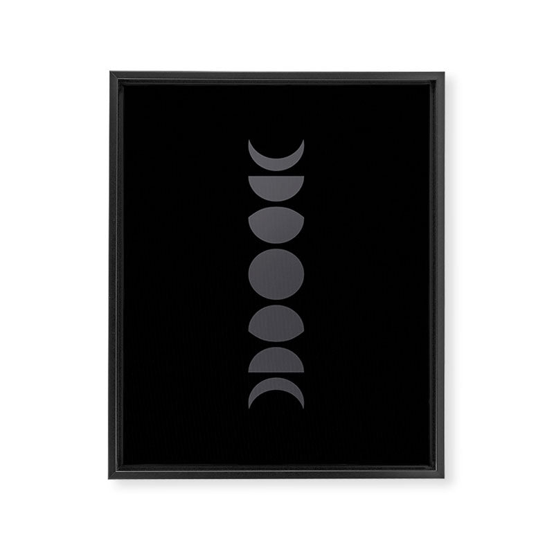 Minimal Moon Phases VII Framed Canvas Print Gallery Image 6