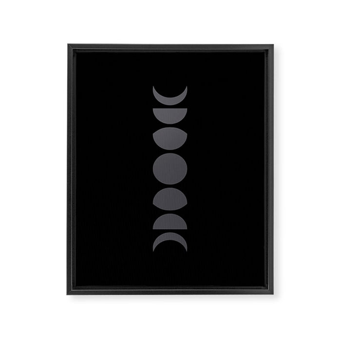 Minimal Moon Phases VII Framed Canvas Print Gallery Image 1