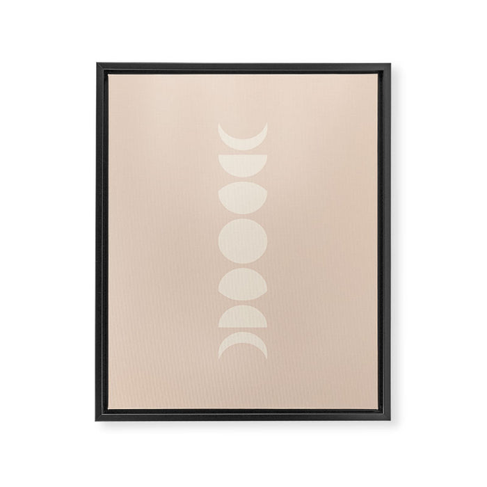 Minimal Moon Phases X Framed Canvas Print Gallery Image 1