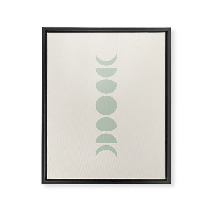 Minimal Moon Phases XI Framed Canvas Print Gallery Image 1