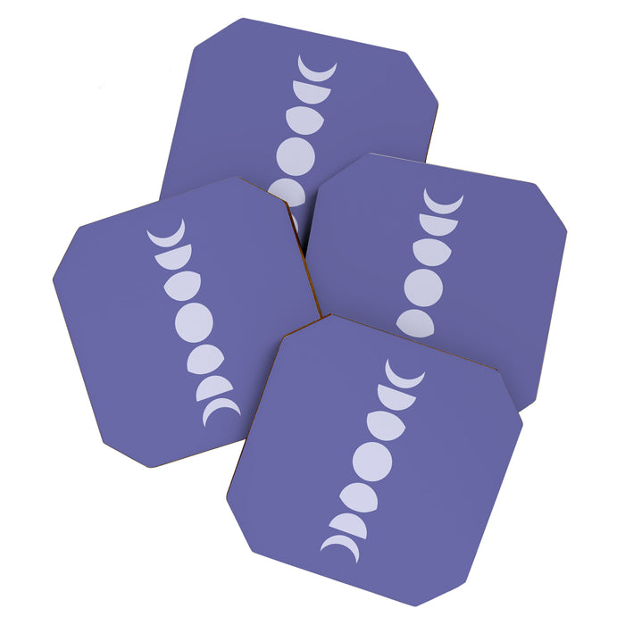 Minimal Moon Phases XII Coaster Gallery Image 1