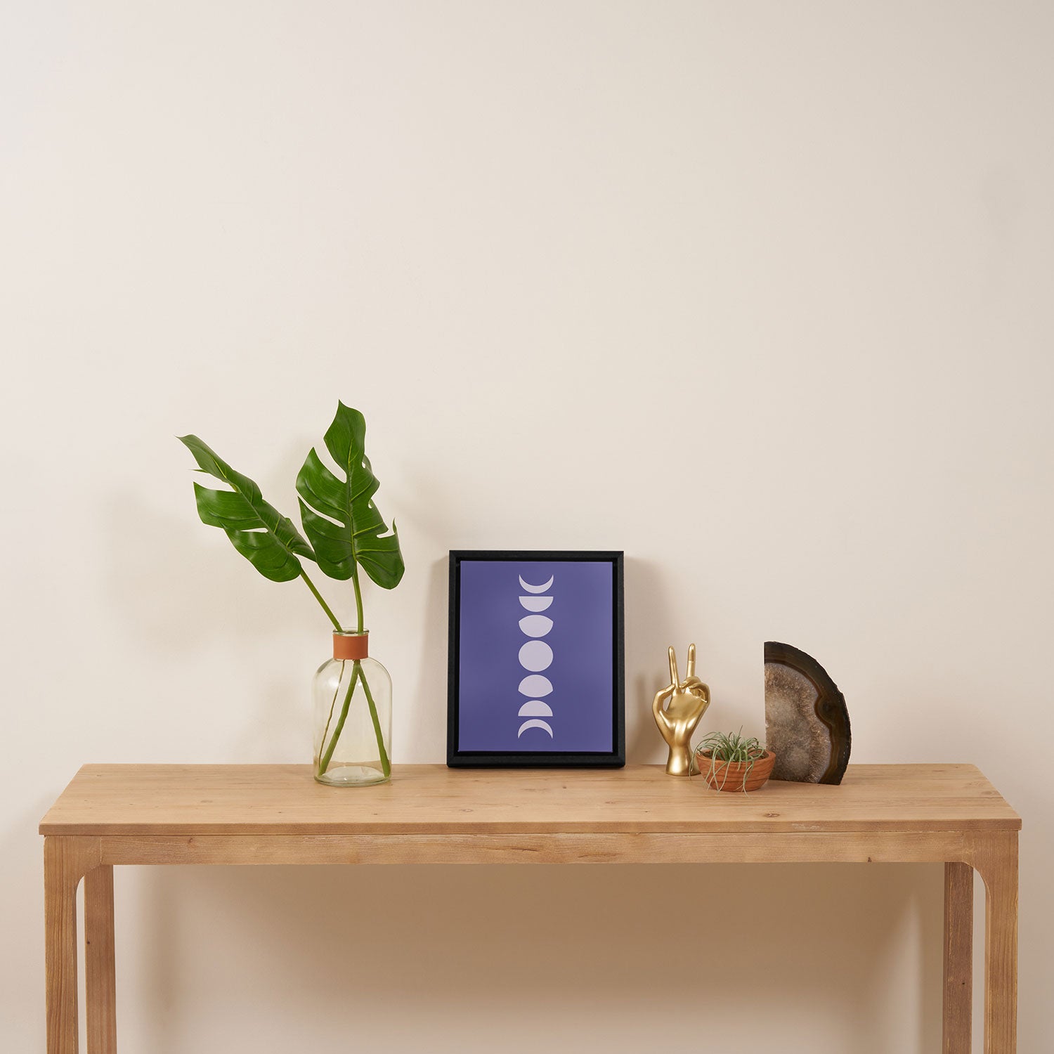 Minimal Moon Phases XII Framed Canvas Print Gallery Image 4