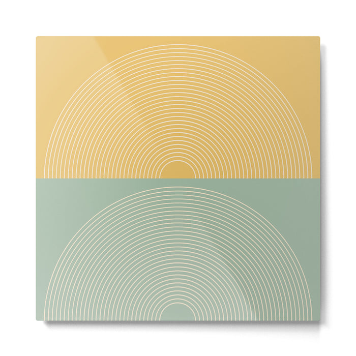 Minimal Rainbow Color Block IX Metal Print Gallery Image 1