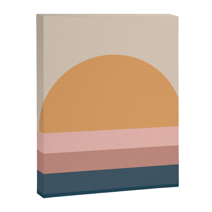Minimal Retro Sunset - Earthy Neutral Canvas Print Gallery Image 1