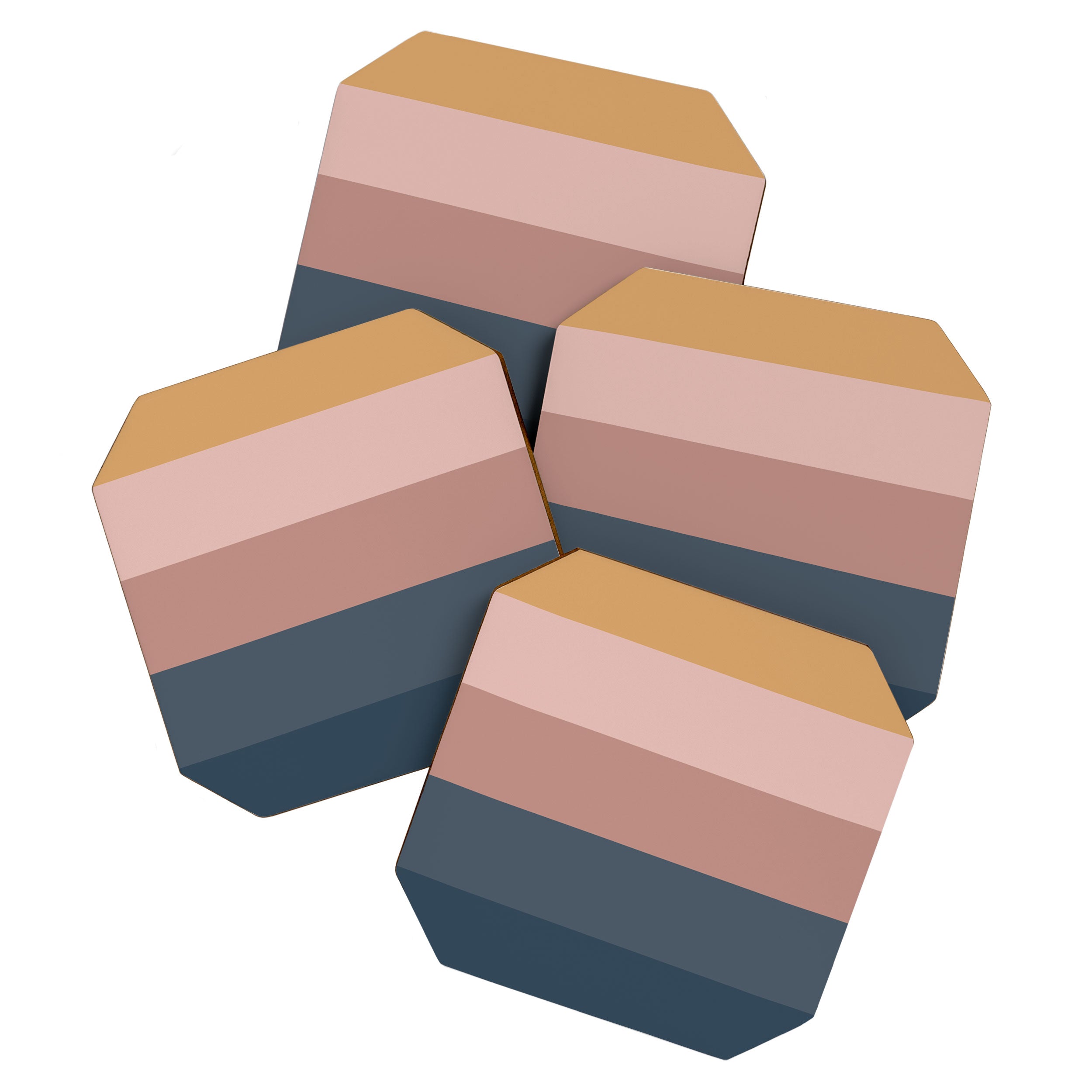 Minimal Retro Sunset - Earthy Neutral Coaster Gallery Image 1