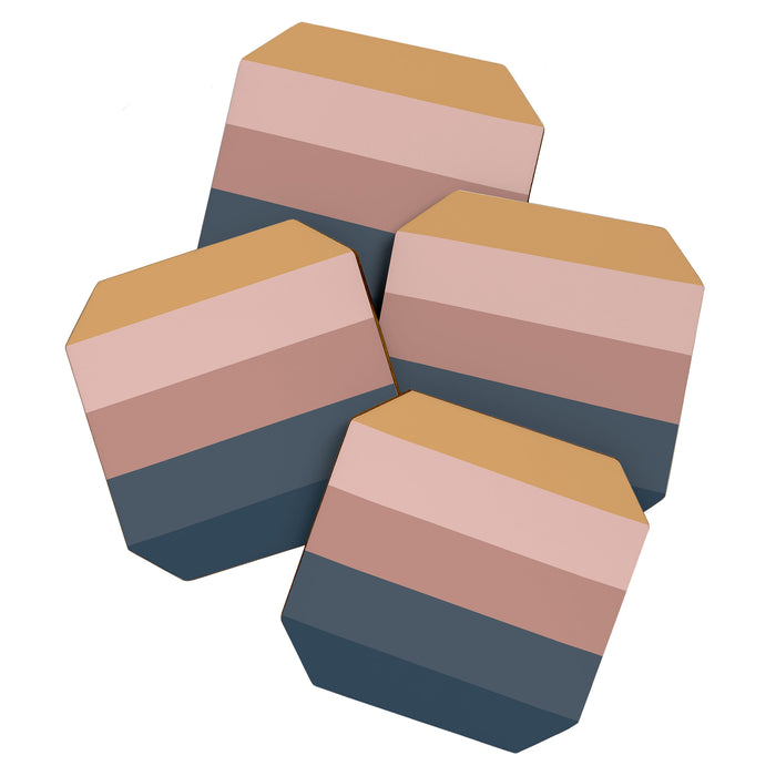 Minimal Retro Sunset - Earthy Neutral Coaster Gallery Image 1
