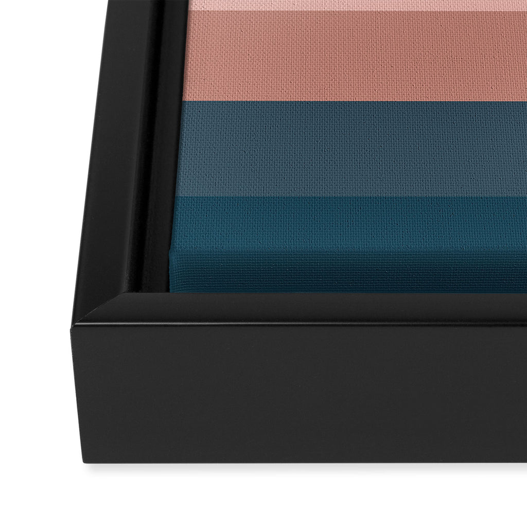 Minimal Retro Sunset - Earthy Neutral Framed Canvas Print Gallery Image 3