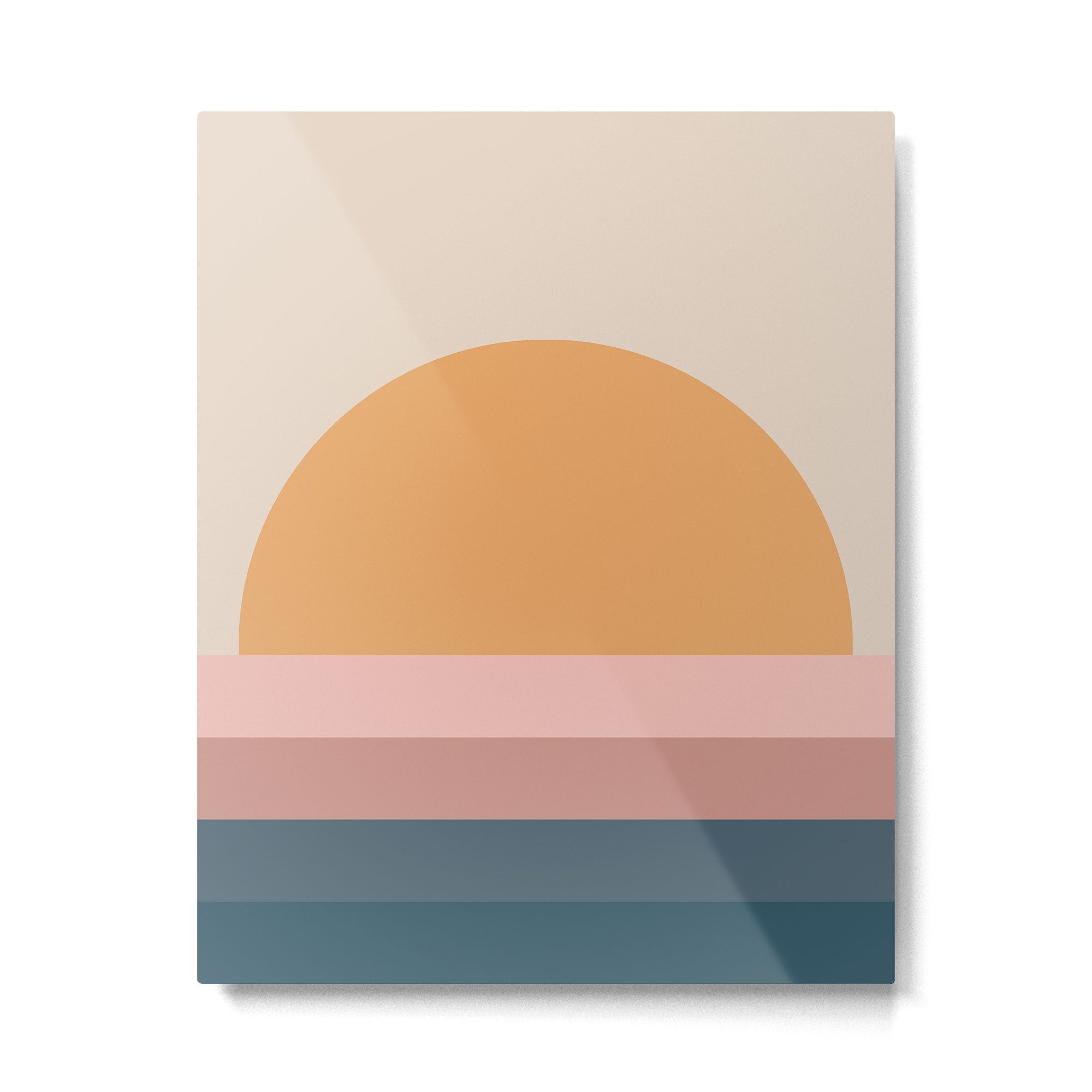 Minimal Retro Sunset - Earthy Neutral Metal Print Gallery Image 4