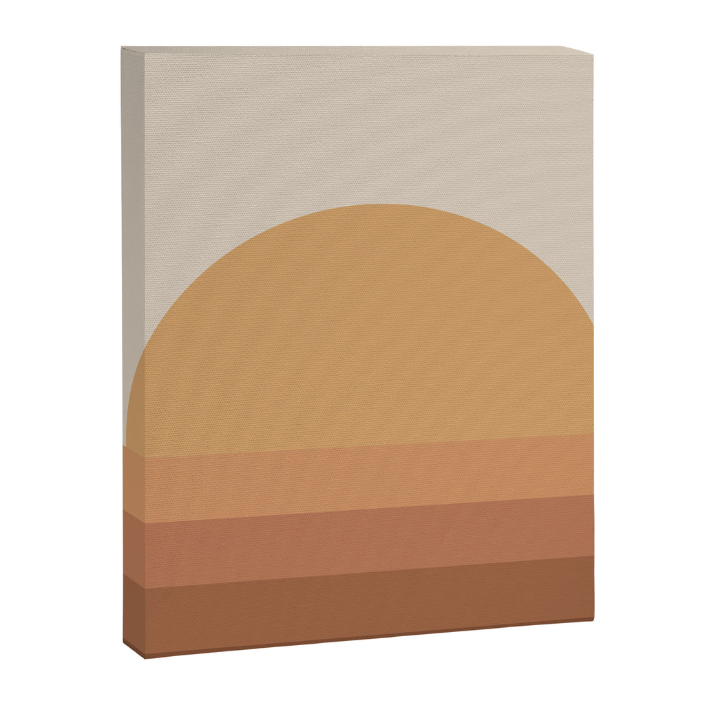 Minimal Retro Sunset Sunrise - Neutral Desert Orange Canvas Print Gallery Image 6