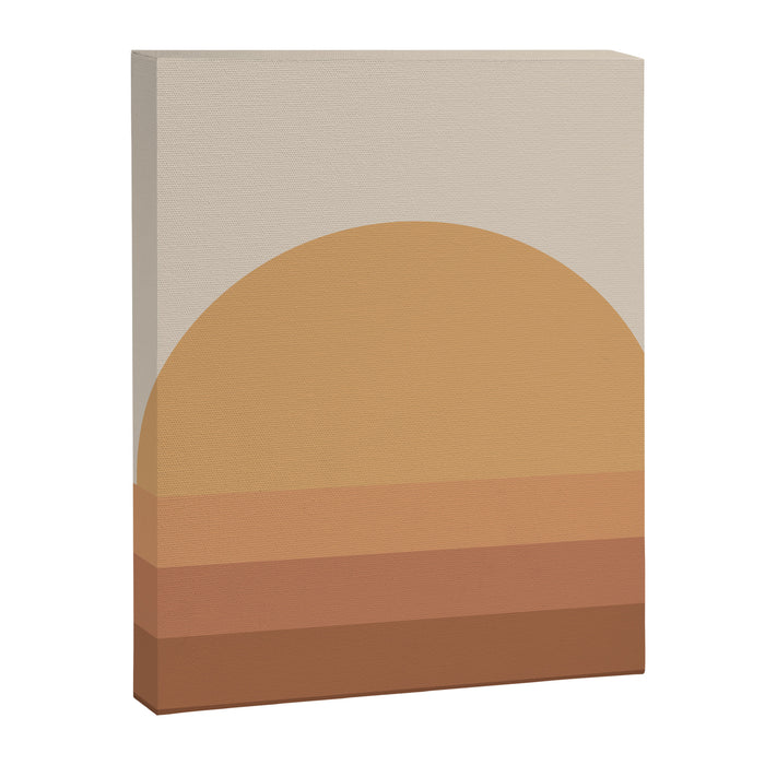 Minimal Retro Sunset Sunrise - Neutral Desert Orange Canvas Print Gallery Image 1