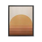 Minimal Retro Sunset Sunrise - Neutral Desert Orange Framed Canvas Print Gallery Image 6