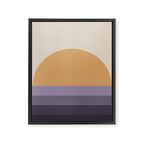 Minimal Retro Sunset Sunrise - Purple Mauve Dusk Framed Canvas Print Gallery Image 6