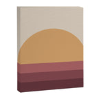 Minimal Retro Sunset Sunrise - Burgundy Ruby Red Canvas Print Gallery Image 6