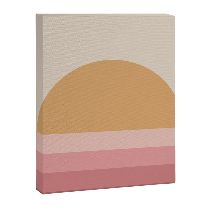 Minimal Retro Sunset Sunrise - Neutral Pink Canvas Print Gallery Image 1