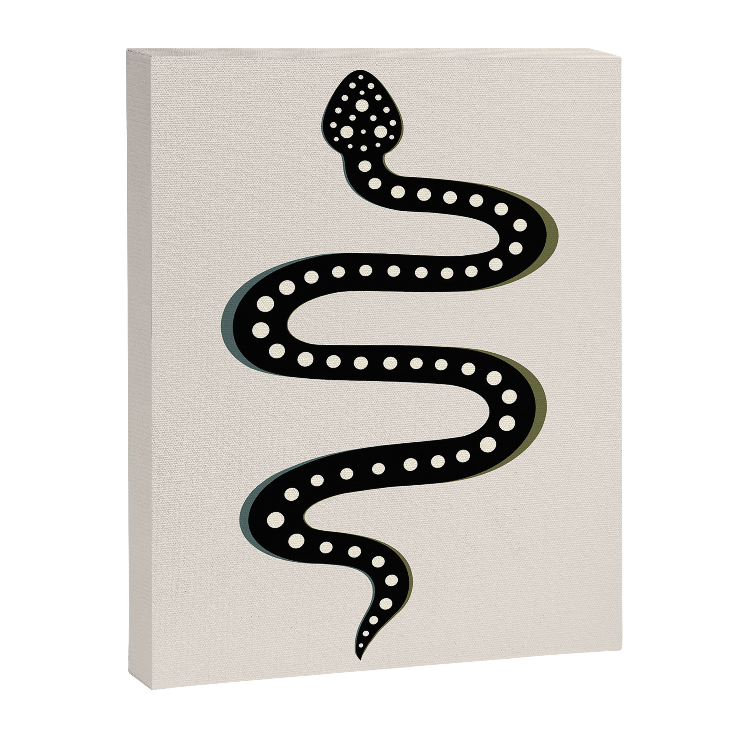 Minimal Snake - Black Canvas Print Gallery Image 6