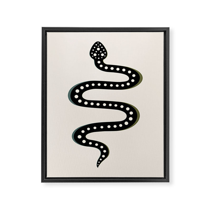 Minimal Snake - Black Framed Canvas Print Gallery Image 6