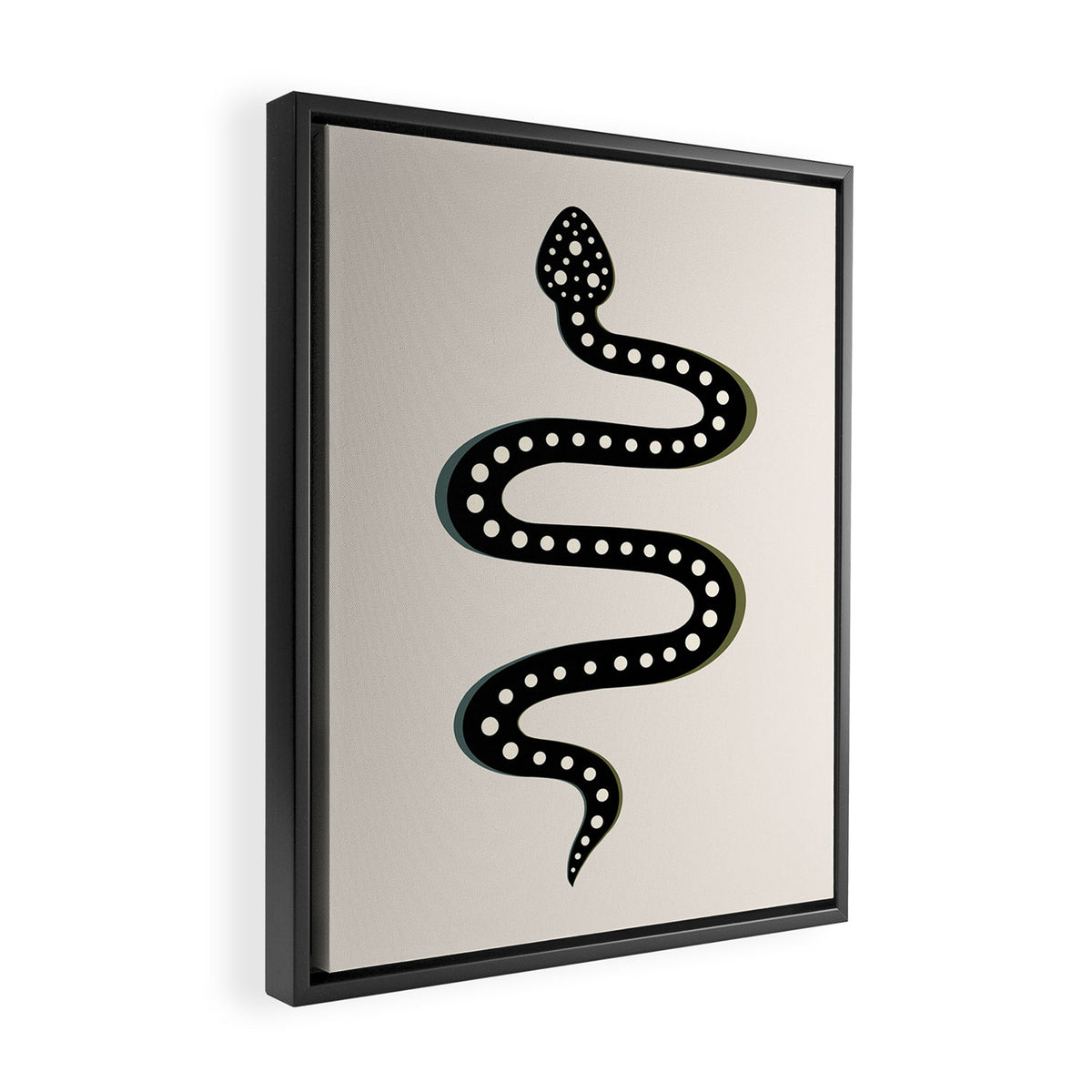 Minimal Snake - Black Framed Canvas Print Gallery Image 2