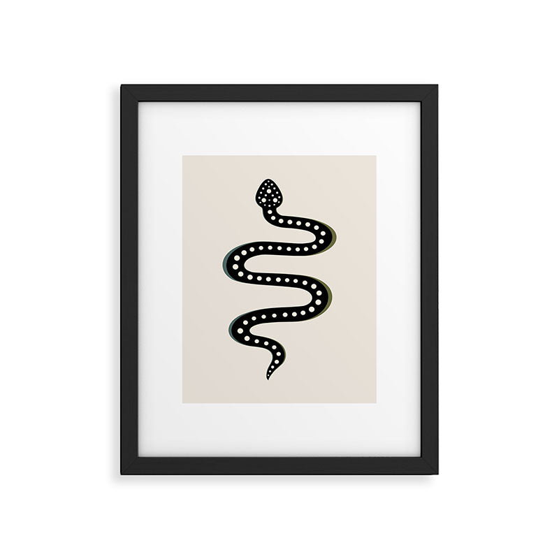 Minimal Snake - Black Framed Art Print Gallery Image 5