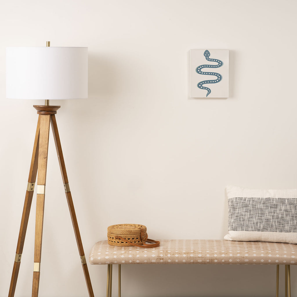 Minimal Snake - Blue Canvas Print Gallery Image 2