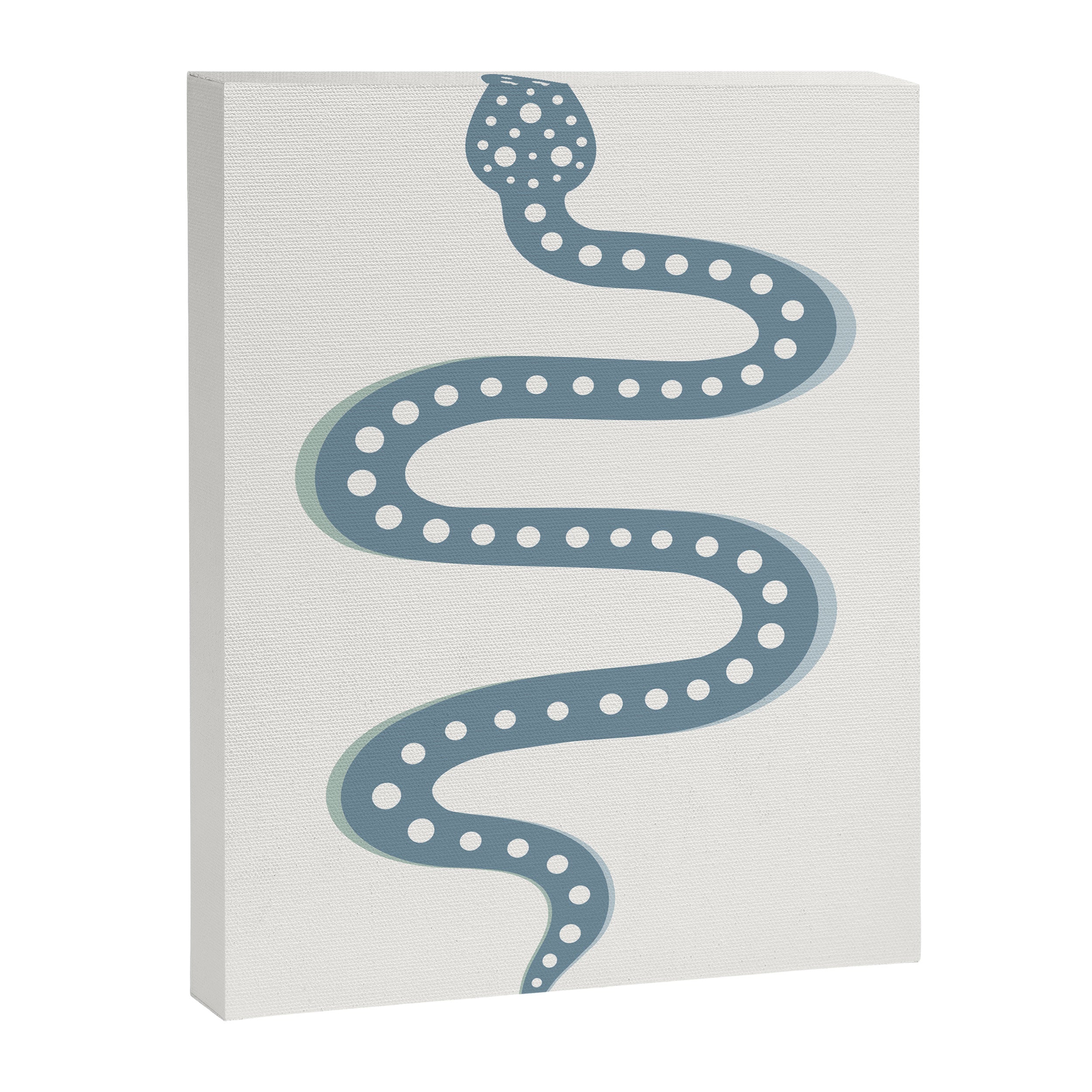 Minimal Snake - Blue Canvas Print Gallery Image 6