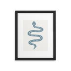 Minimal Snake - Blue Framed Art Print Gallery Image 5