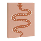 Minimal Snake - Coral & Pink Canvas Print Gallery Image 6