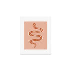 Minimal Snake - Coral & Pink Art Print Gallery Image 1