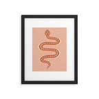 Minimal Snake - Coral & Pink Framed Art Print Gallery Image 5