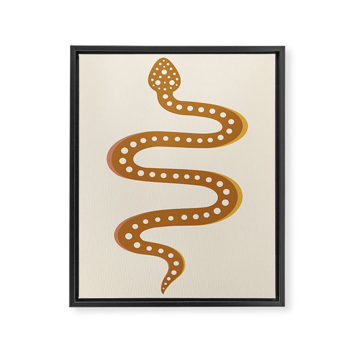 Minimal Snake - Desert Orange II Framed Canvas Print Gallery Image 1