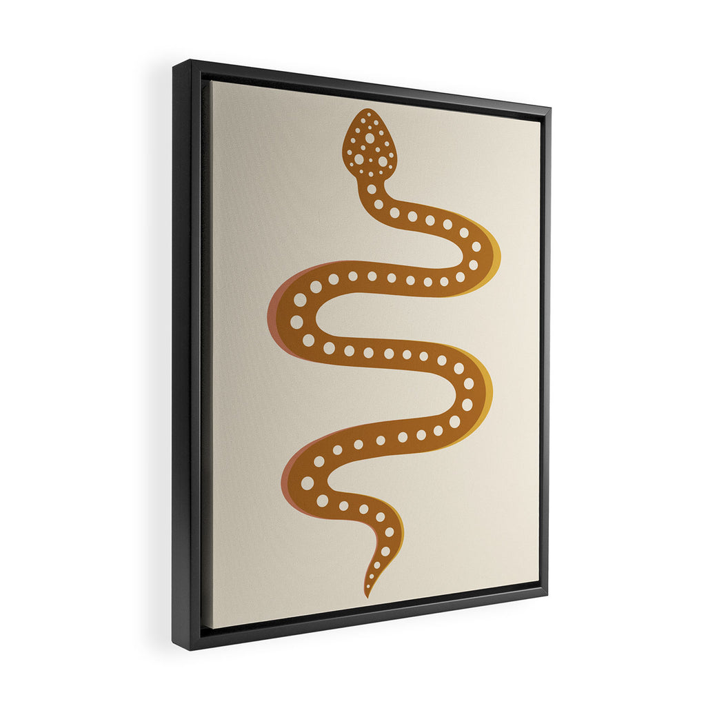Minimal Snake - Desert Orange II Framed Canvas Print Gallery Image 2