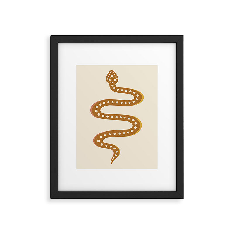 Minimal Snake - Desert Orange II Framed Art Print Gallery Image 5