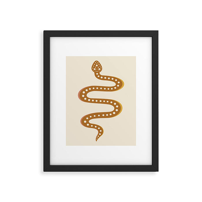 Minimal Snake - Desert Orange II Framed Art Print Gallery Image 1