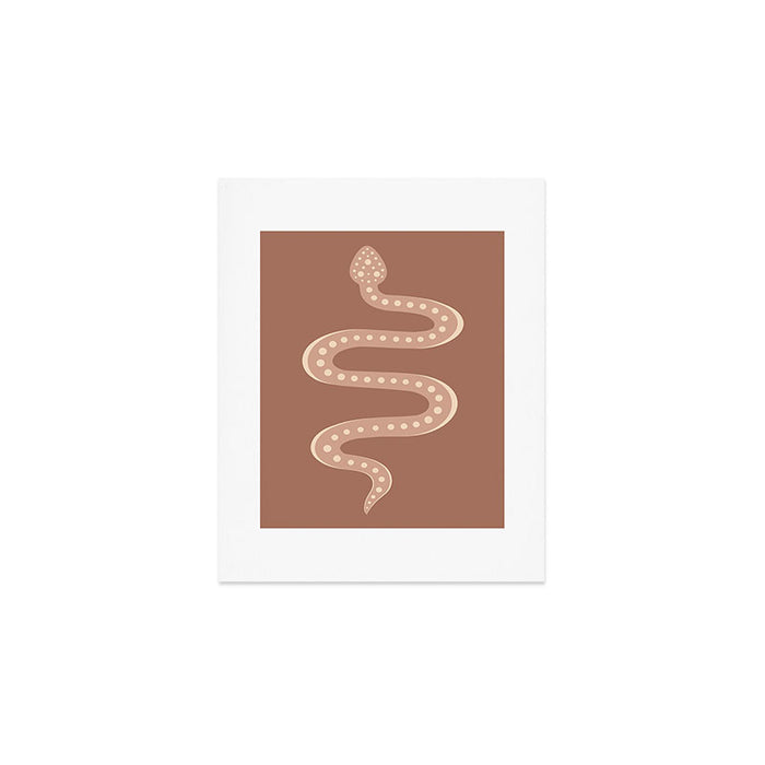 Minimal Snake - Neutral Rose Art Print Gallery Image 1