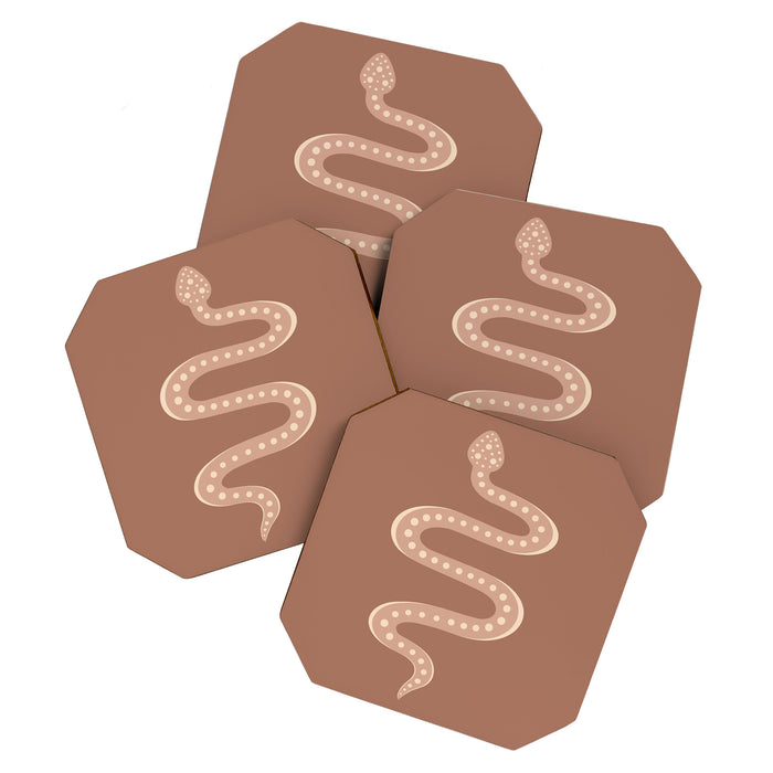 Minimal Snake - Neutral Rose Coaster Gallery Image 1