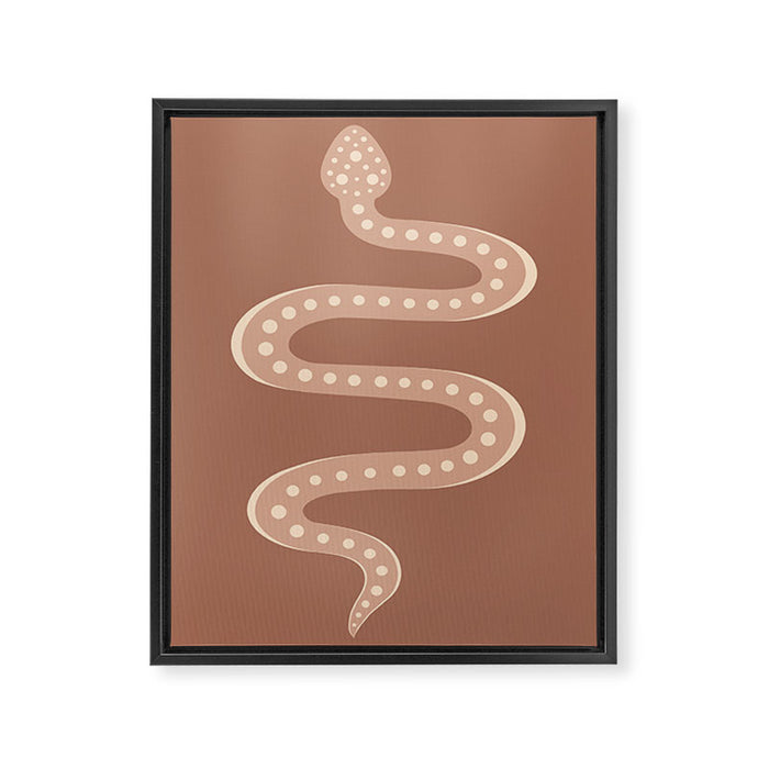 Minimal Snake - Neutral Rose Framed Canvas Print Gallery Image 1