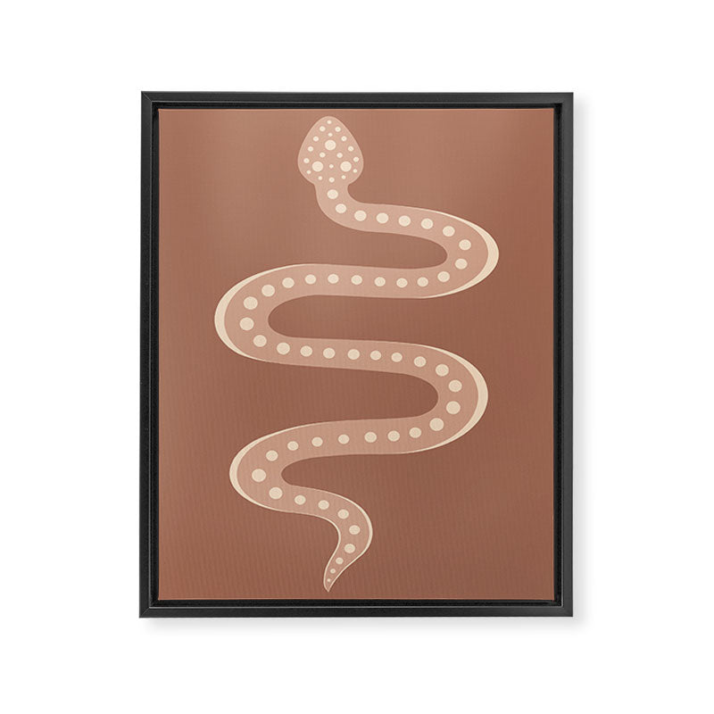 Minimal Snake - Neutral Rose Framed Canvas Print Gallery Image 6