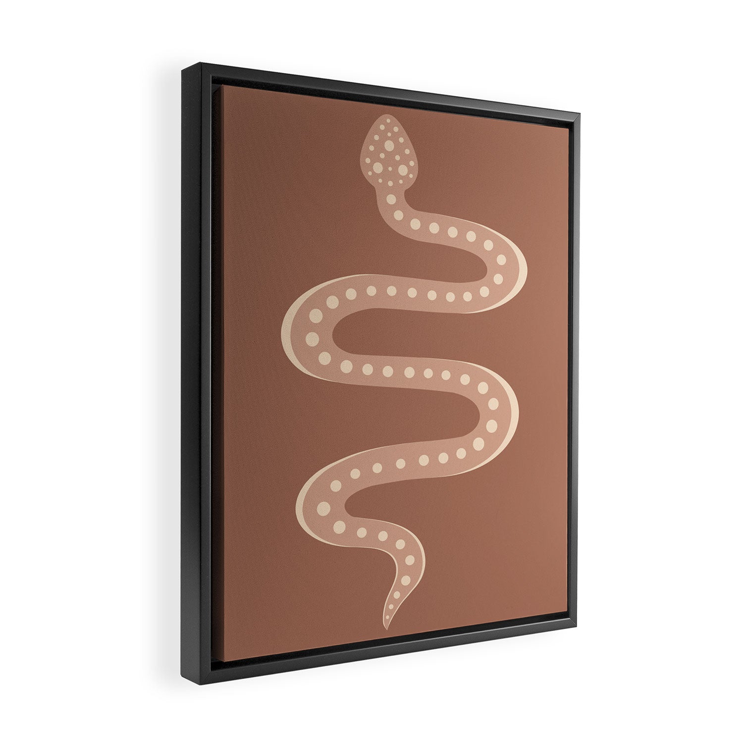 Minimal Snake - Neutral Rose Framed Canvas Print Gallery Image 2