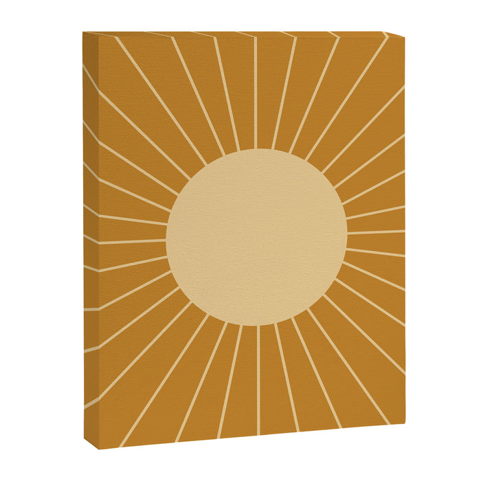 Minimal Sunrays - Golden Canvas Print Gallery Image 1