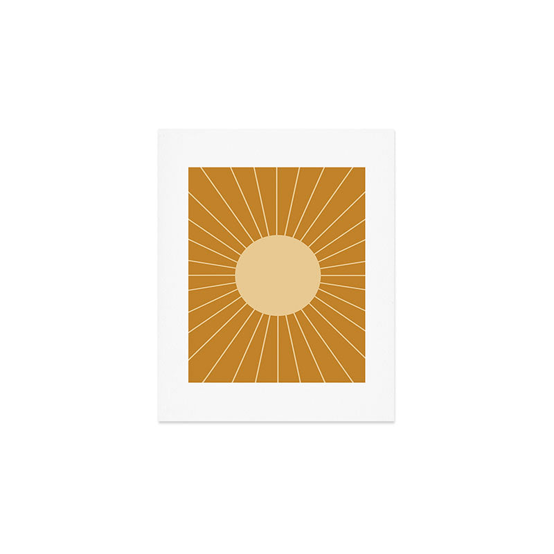 Minimal Sunrays - Golden Art Print Gallery Image 1