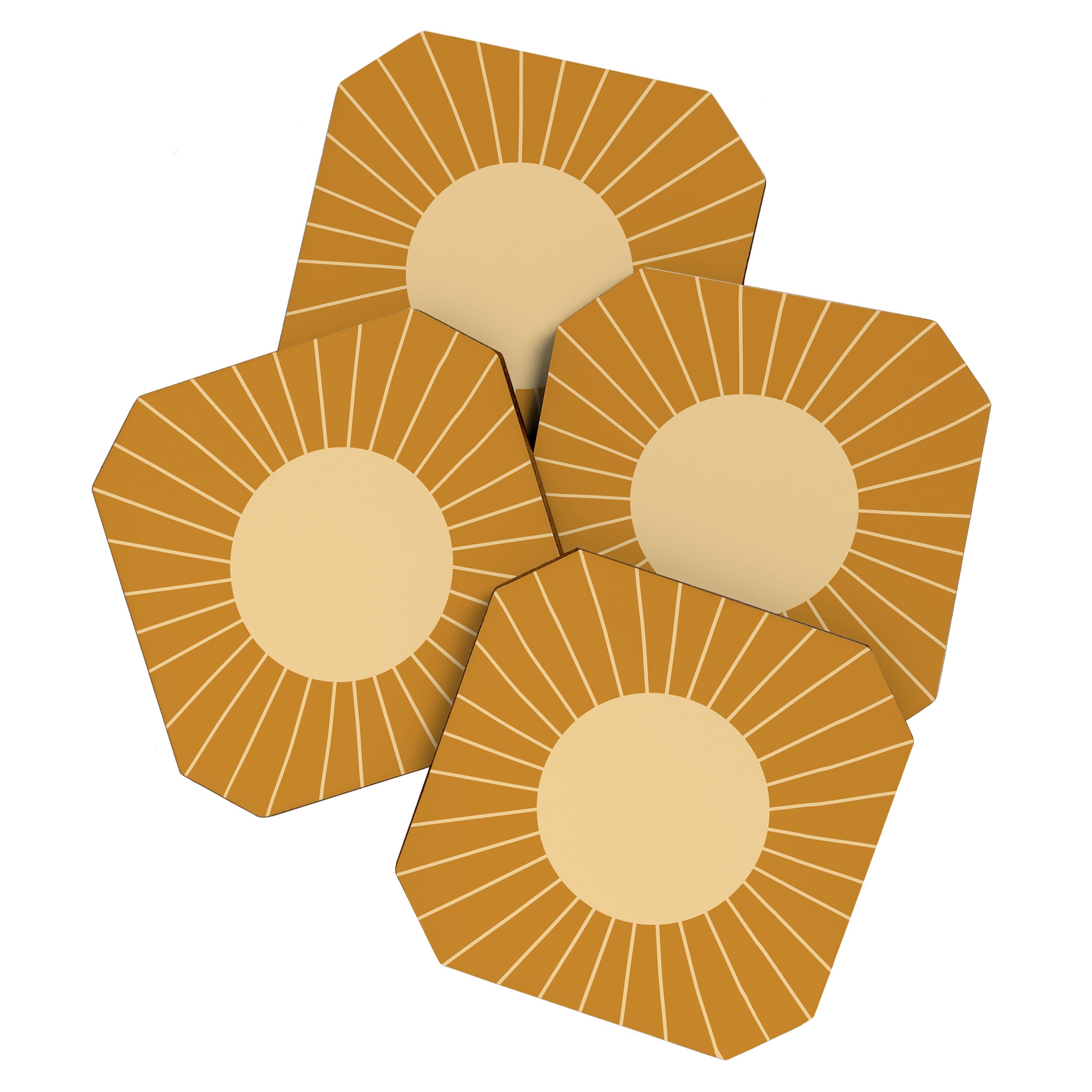 Minimal Sunrays - Golden Coaster Gallery Image 1