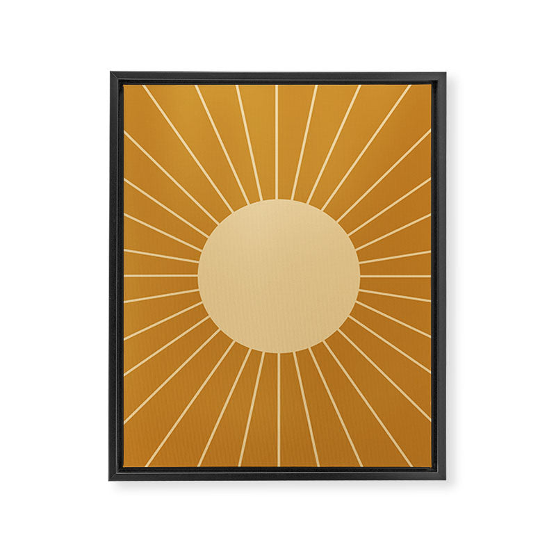 Minimal Sunrays - Golden Framed Canvas Print Gallery Image 8