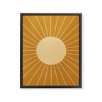 Minimal Sunrays - Golden Framed Canvas Print Gallery Image 8