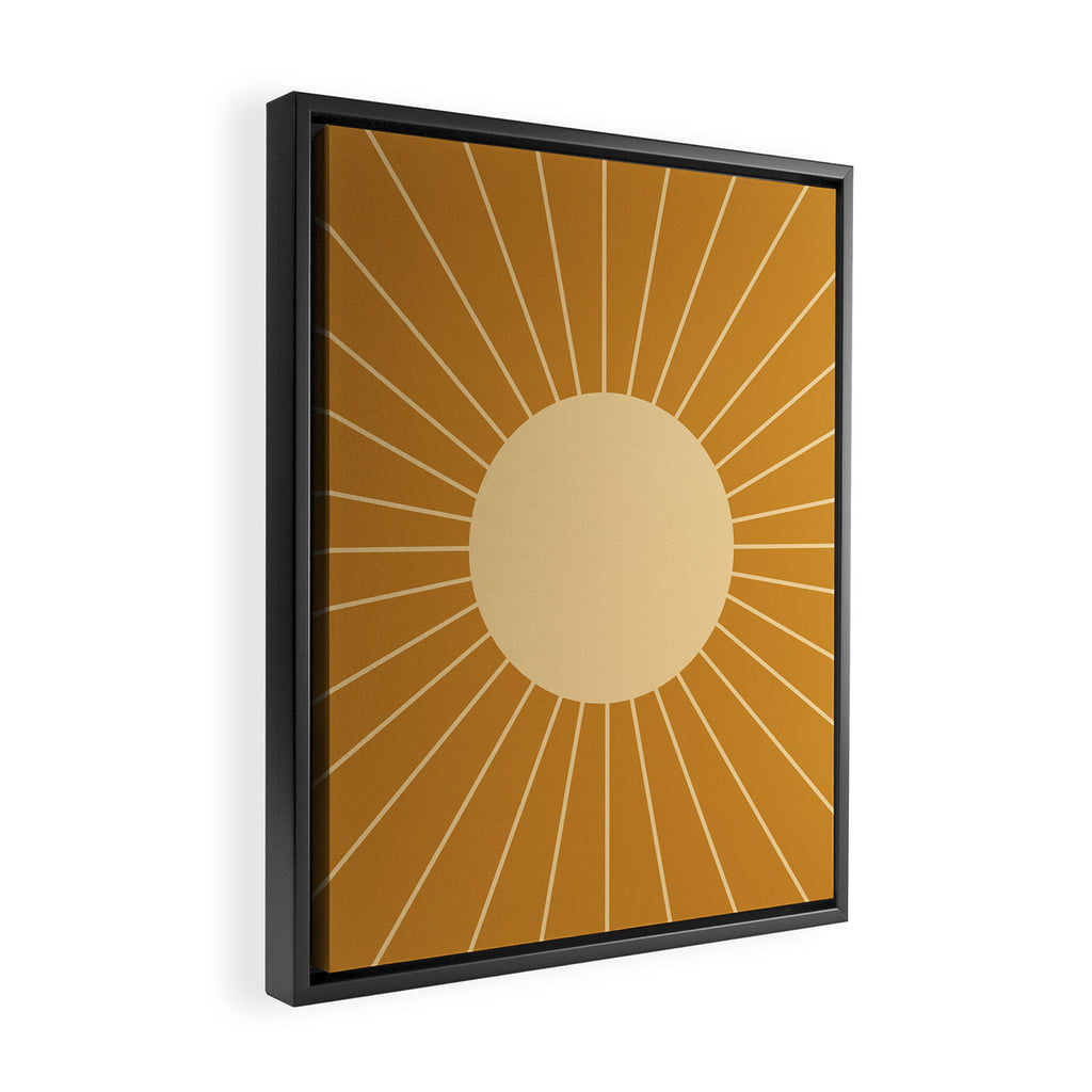 Minimal Sunrays - Golden Framed Canvas Print Gallery Image 2